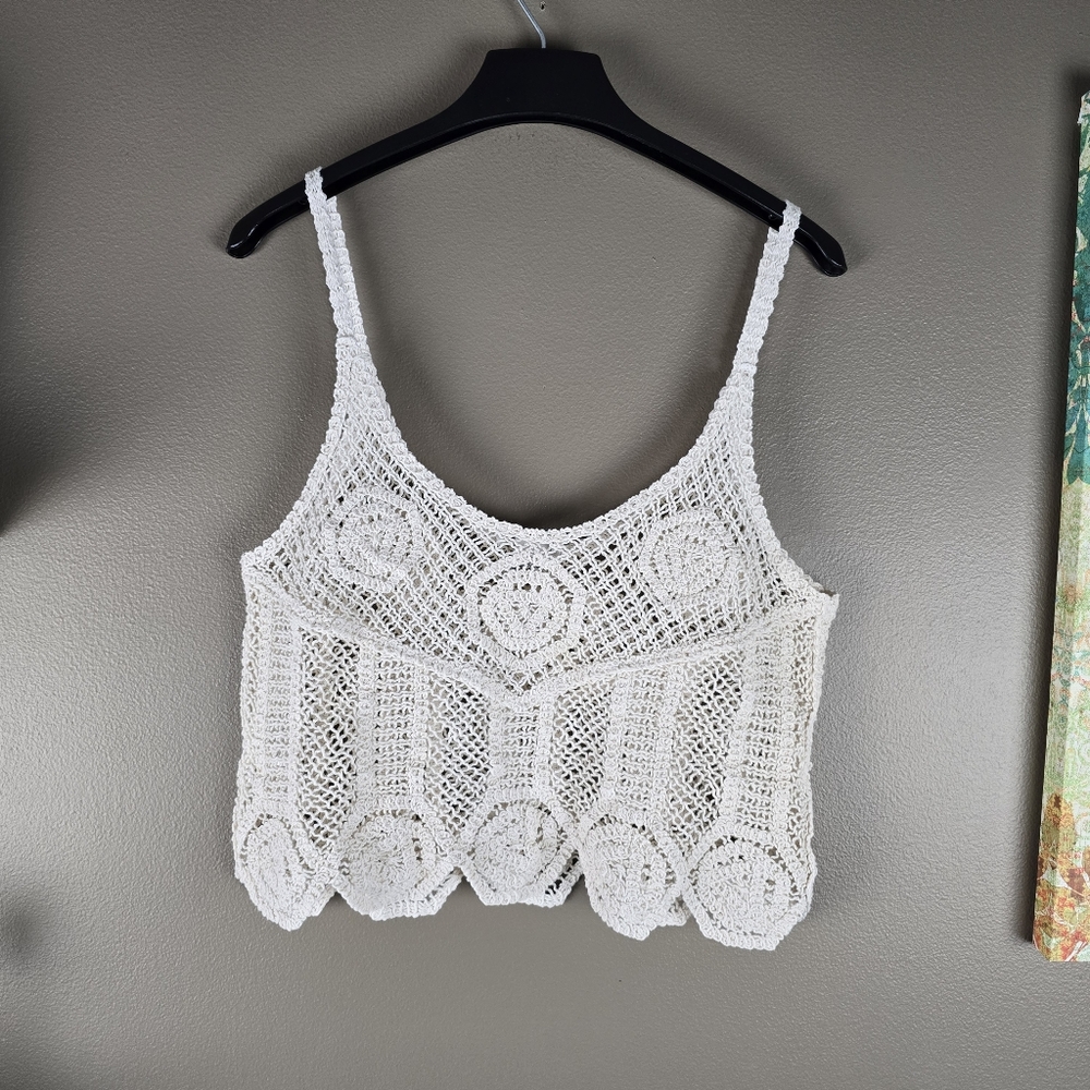 Rachel Zoe Crochet Tank Large - Picture 3 of 12